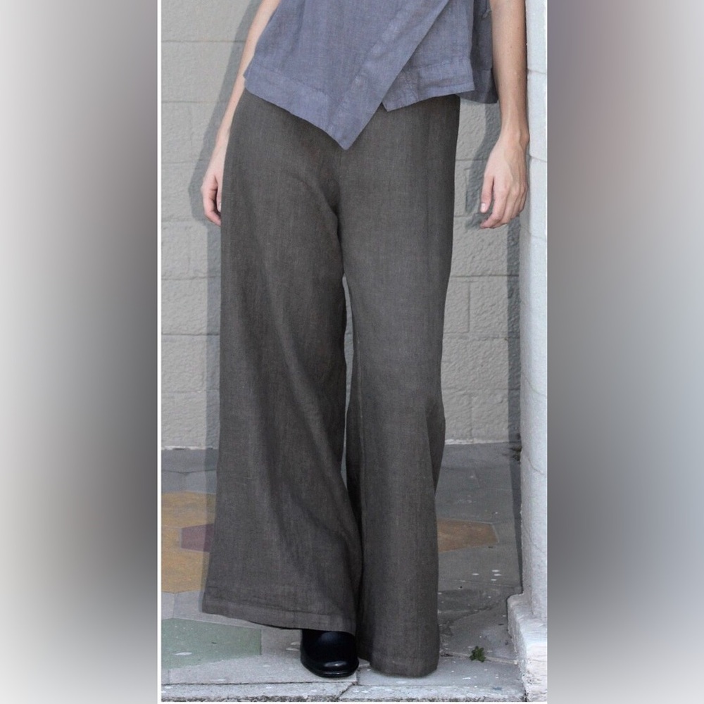 BRYN WALKER Linen Wide Leg Pants